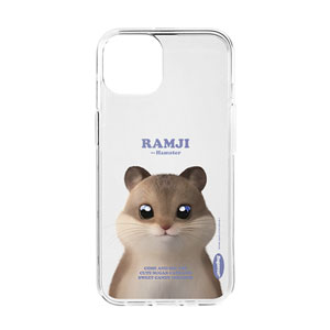 Ramji the Hamster Retro Clear Jelly/Gelhard Case
