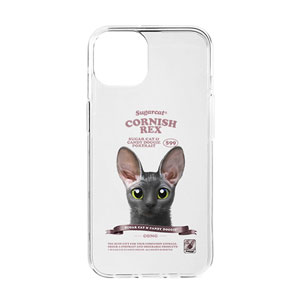 Cong the Cornish Rex New Retro Clear Jelly/Gelhard Case