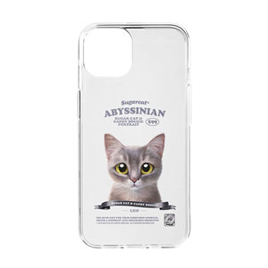 Leo the Abyssinian Blue Cat New Retro Clear Jelly/Gelhard Case