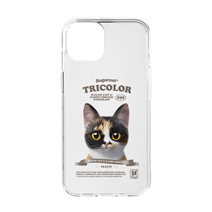 Mayo the Tricolor cat New Retro Clear Jelly/Gelhard Case