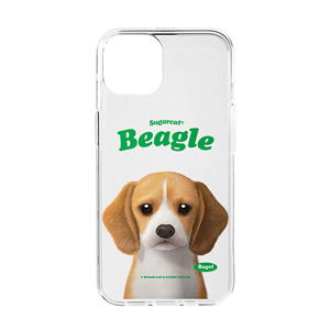 Bagel the Beagle Type Clear Jelly/Gelhard Case