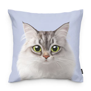 Miho the Norwegian Forest Throw Pillow