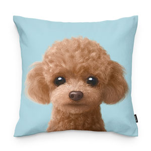 Ruffy the Poodle Throw Pillow