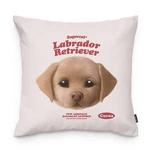 Cocoa the Labrador Retriever TypeFace Throw Pillow