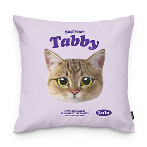Lulu the Tabby cat TypeFace Throw Pillow