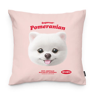 QiuQiu the Pomeranian TypeFace Throw Pillow