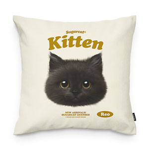 Reo the Kitten TypeFace Throw Pillow