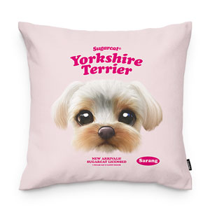 Sarang the Yorkshire Terrier TypeFace Throw Pillow