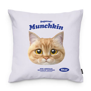 Star the Munchkin TypeFace Throw Pillow