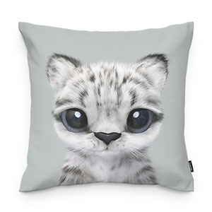 Yungki the Snow Leopard Throw Pillow