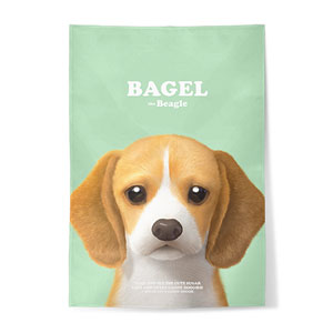 Bagel the Beagle Retro Fabric Poster