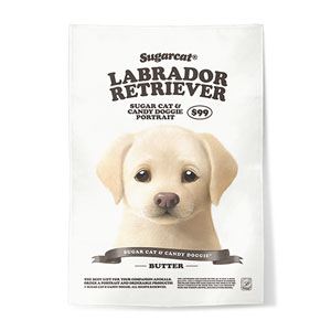 Butter the Labrador Retriever New Retro Fabric Poster