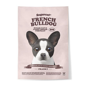 Franky the French Bulldog New Retro Fabric Poster