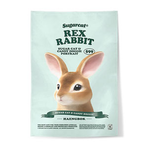 Haengbok the Rex Rabbit New Retro Fabric Poster