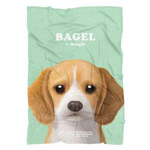 Bagel the Beagle Retro Fleece Blanket