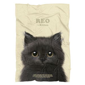 Reo the Kitten Retro Fleece Blanket