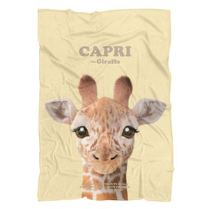 Capri the Giraffe Retro Fleece Blanket