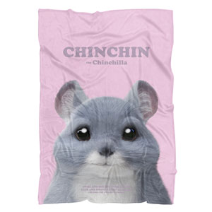 Chinchin the Chinchilla Retro Fleece Blanket