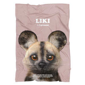 Liki the Lycaon Retro Fleece Blanket