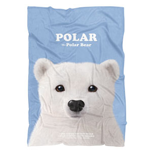 Polar the Polar Bear Retro Fleece Blanket