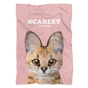Scarlet the Serval Retro Fleece Blanket