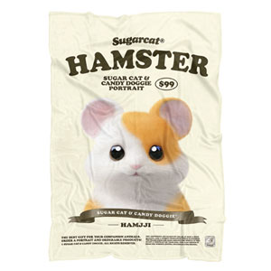 Hamjji the Hamster New Retro Fleece Blanket