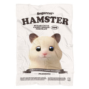 Pudding the Hamster New Retro Fleece Blanket