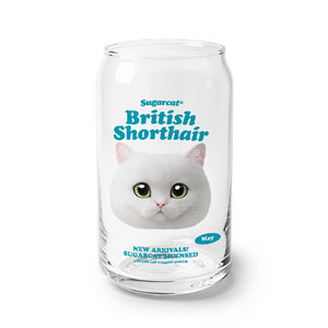 May the British Shorthair TypeFace Beer Can Glass