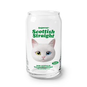 Toto the Scottish Straight TypeFace Beer Can Glass