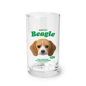 Bagel the Beagle TypeFace Cool Glass