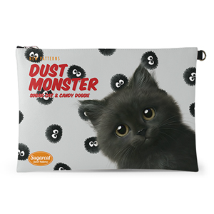 Reo the Kitten&#039;s Dust Monster New Patterns Leather Clutch (Flat)