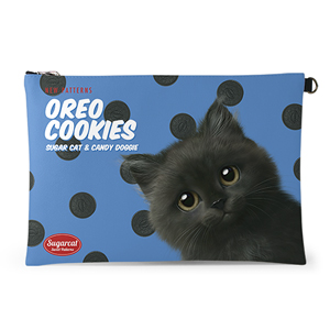 Reo the Kitten&#039;s Oreo New Patterns Leather Clutch (Flat)