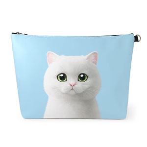 May the British Shorthair Leather Clutch (Triangle)