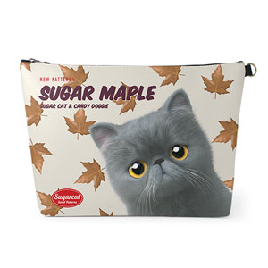 Maron’s Sugar Maple New Patterns Leather Clutch (Triangle)