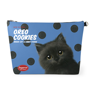 Reo the Kitten&#039;s Oreo New Patterns Leather Clutch (Triangle)