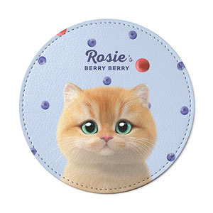 Rosie&#039;s Berry Berry Leather Coaster