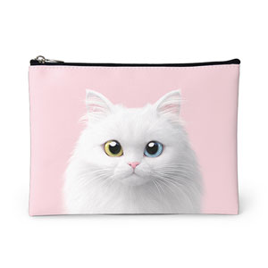 Cloud the Persian Cat Leather Pouch