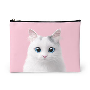 Coco the Ragdoll Leather Pouch (Flat)