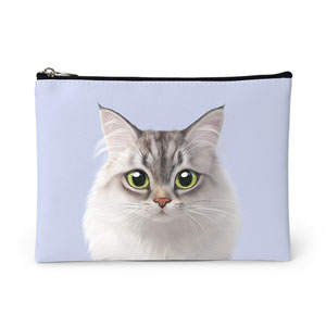 Miho the Norwegian Forest Leather Pouch