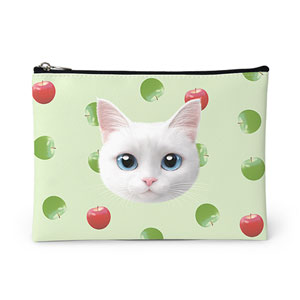 Asia&#039;s Apple Face Leather Pouch (Flat)