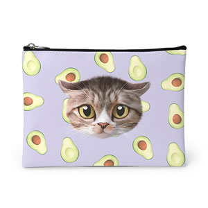 Ohsiong’s Avocado Face Leather Pouch (Flat)