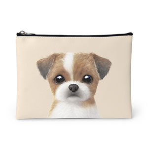 Peace the Shih Tzu Leather Pouch (Flat)