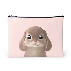 Daisy the Rabbit Leather Pouch (Flat)