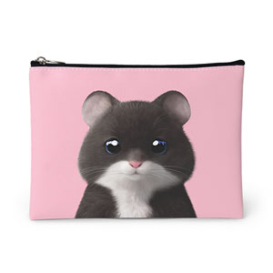 Hamlet the Hamster Leather Pouch (Flat)