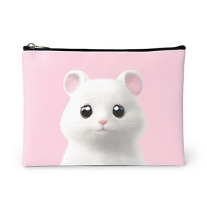 Seolgi the Hamster Leather Pouch (Flat)