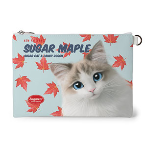 Autumn the Ragdoll’s Sugar Maple New Patterns Leather Flat Pouch
