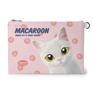 Santo’s Macaroon New Patterns Leather Flat Pouch