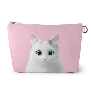 Coco the Ragdoll Leather Pouch (Triangle)