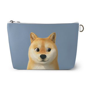 Doge the Shiba Inu Leather Pouch (Triangle)