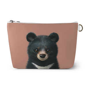 Bandal the Aisan Black Bear Leather Pouch (Triangle)